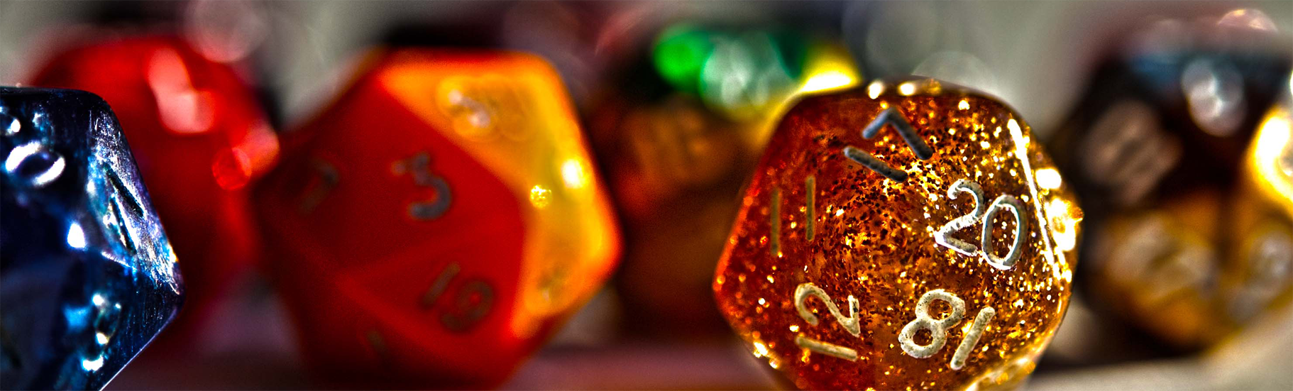 Photo of colorful 20 sided dies